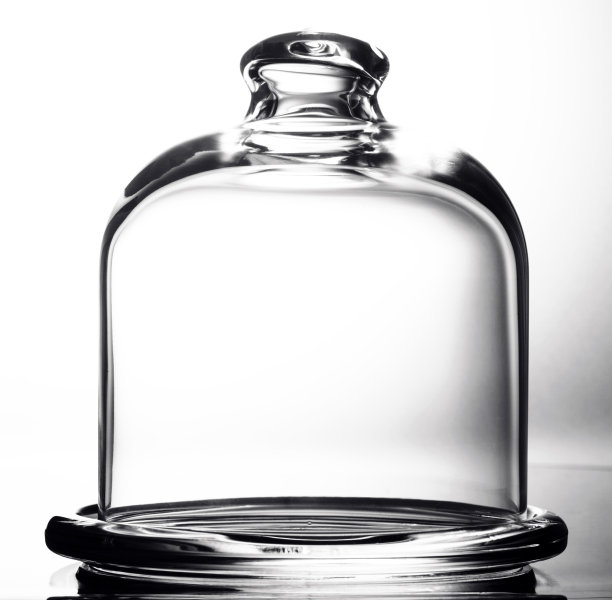 玻璃圆顶保存在白色背景上图片下载