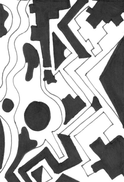 黑白几何图案为背景图片下载