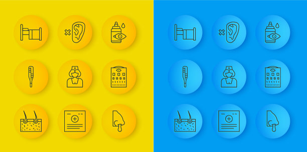 设线毛发覆盖皮肤医用温度计图片下载