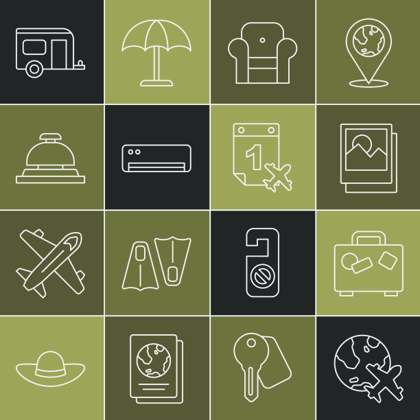 设置线地球仪与飞行飞机手提箱照片图片下载