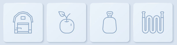 设线农场房子满袋苹果和花园图片下载