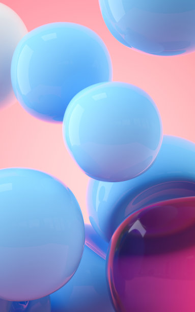 弹性和抽象球，3d渲染。图片下载