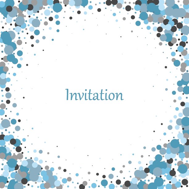 散景圆向量背景图案。圣诞节的设计。摘雪，蓝蓝的雪花飞舞。圆形状散景插图。五颜六色的圆形图案落在白色的地上。图片下载