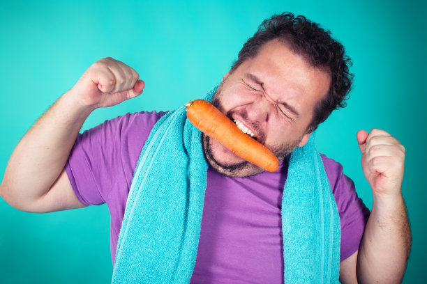 饮食和健康的生活方式。蓝色背景。图片下载