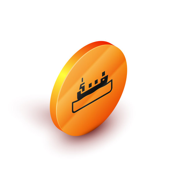 等距油轮图标孤立在白色图片下载