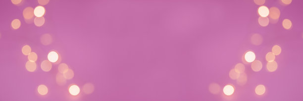 横幅。喜庆的粉红色背景发光的花环。本空间图片下载