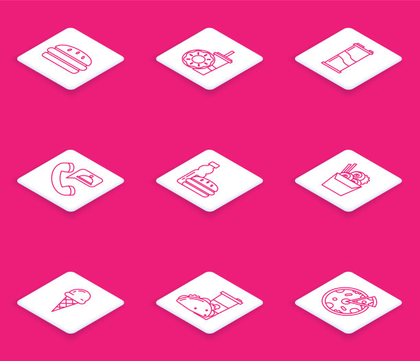 设置线汉堡纸玻璃与饮水吸管图片下载