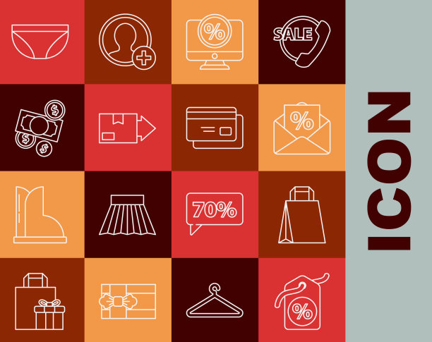 设定线折扣百分比标签纸购物袋图片下载