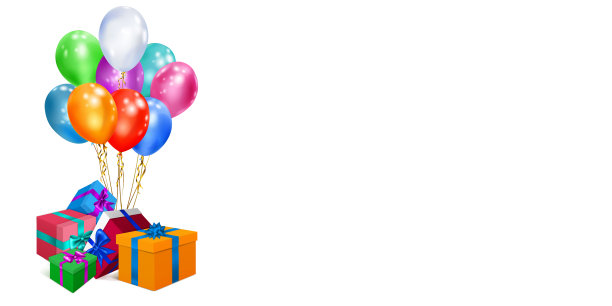 礼品盒和气球图片下载