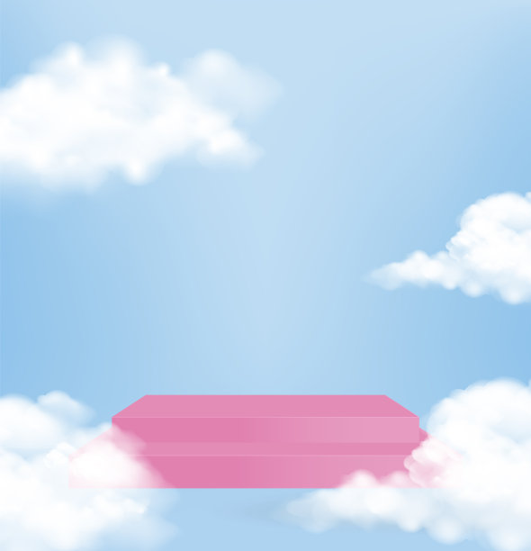 场景用几何形体抽象矢量渲染三维方盒立方体展台展示时尚化妆品产品图片下载