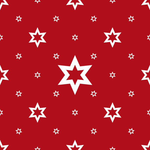 白星在红色背景上无缝的图案图片下载