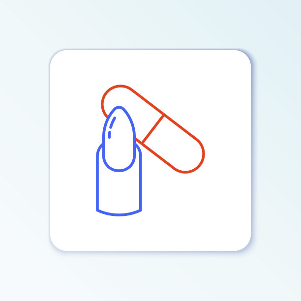 线钉文件图标孤立在白色背景。修指甲的工具。色彩斑斓的轮廓的概念。向量图片下载