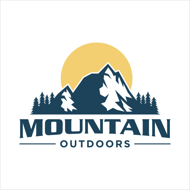 山峰标志矢量设计模板图片下载