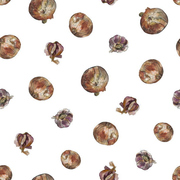 大蒜和黄洋葱图案图片下载