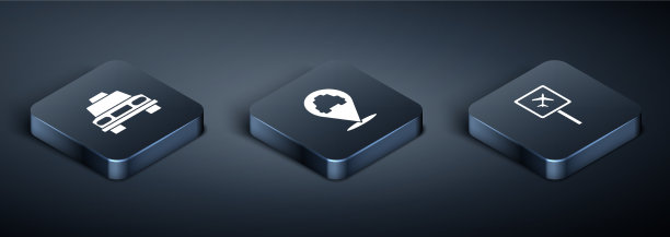 设置等距出租车机场和位置图片下载