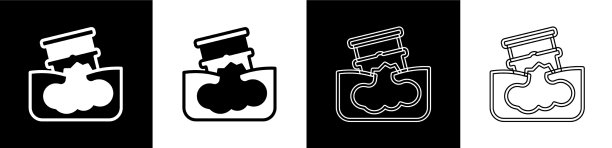 设置桶漏油图标隔离在黑色和图片下载