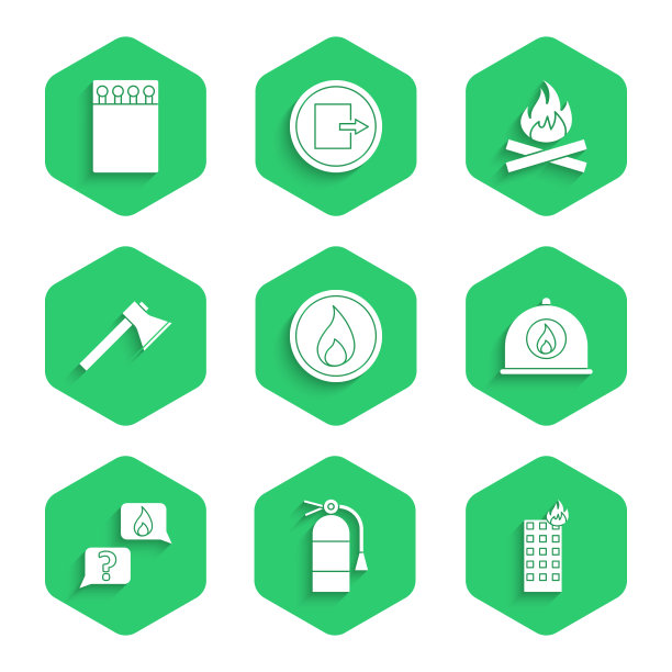 用灭火器点燃建筑物图片下载