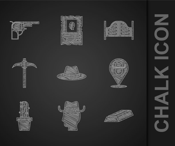 设置西部牛仔帽牛仔金条图片下载