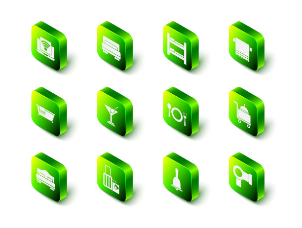 酒店客房的床上挂有毛巾盖图片下载