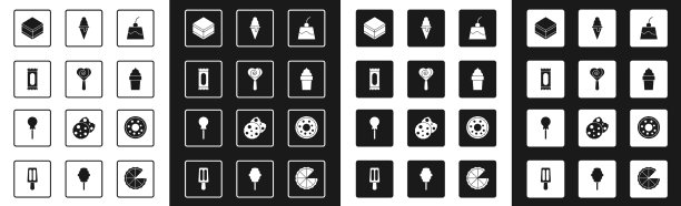 集合布丁，蛋奶沙司，棒棒糖，糖果，布朗尼图片下载