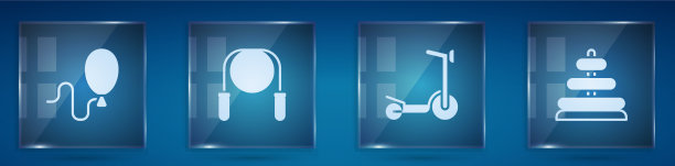 设置气球、跳绳、滚轮、踏板车图片下载