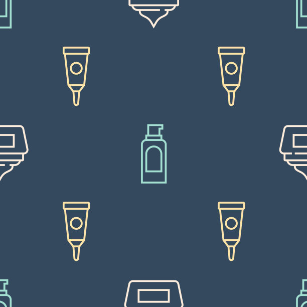 固定线霜或乳液化妆品管和喷雾图片下载