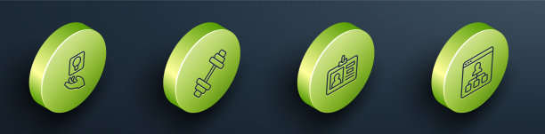 设置等距线灯泡哑铃图片下载