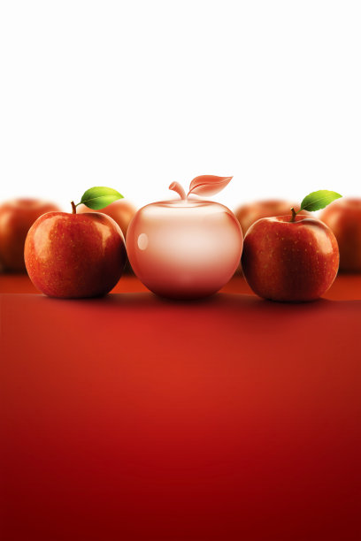 美味而透明的苹果图片下载