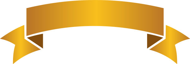 金色丝带复古装饰旗帜优雅图片下载