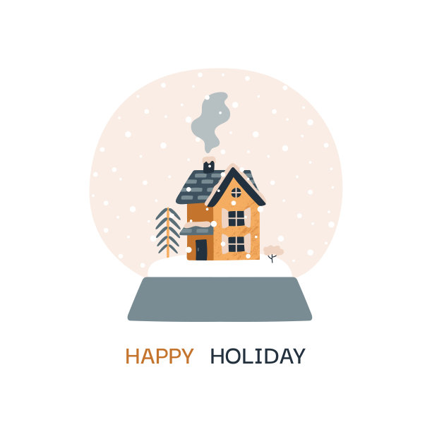 冬天的明信片。图片下载