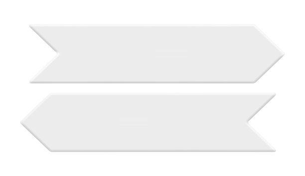 空白的左和右箭头。矢量模型。图片下载