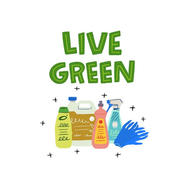 活绿色铭文和剪贴画图片下载