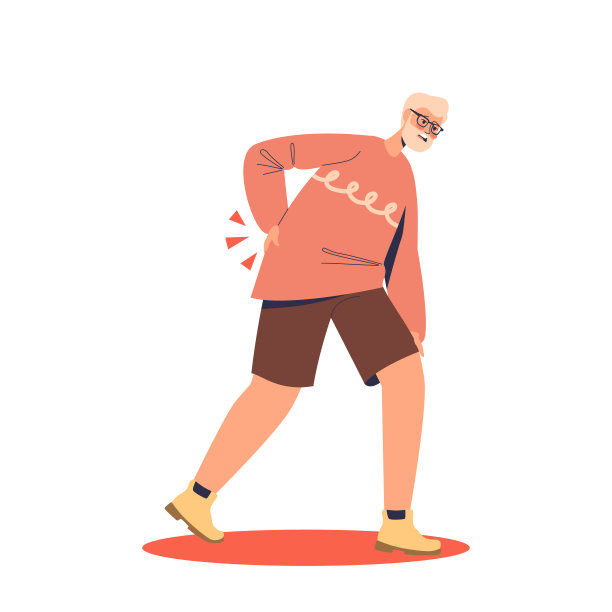 老人腰酸背痛，触摸腰酸背痛的症状图片下载