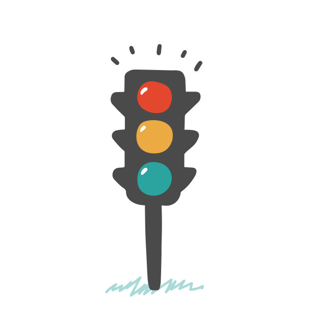 卡通交通灯可爱图标的概念。简单的矢量图。图片下载