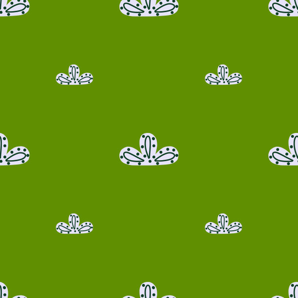 无缝图案抽象云在明亮的绿色背景。矢量几何模板在涂鸦风格与潦草。柔软的质地。图片下载