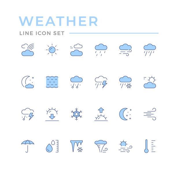 设置天气的颜色线图标图片下载