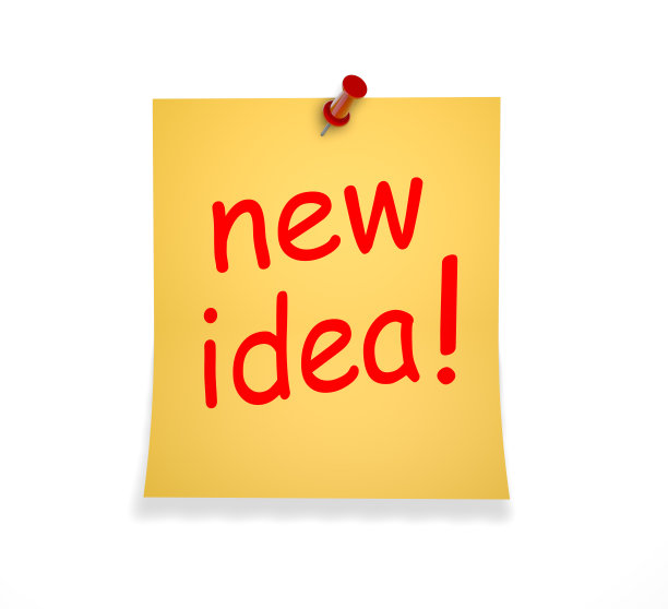 在针纸上的新想法文本图片下载