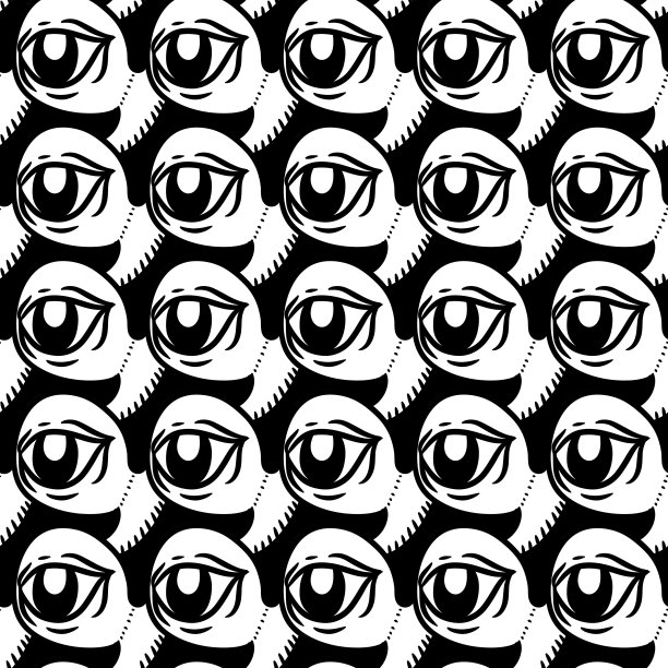 无缝图案可爱的怪物卡通图片下载