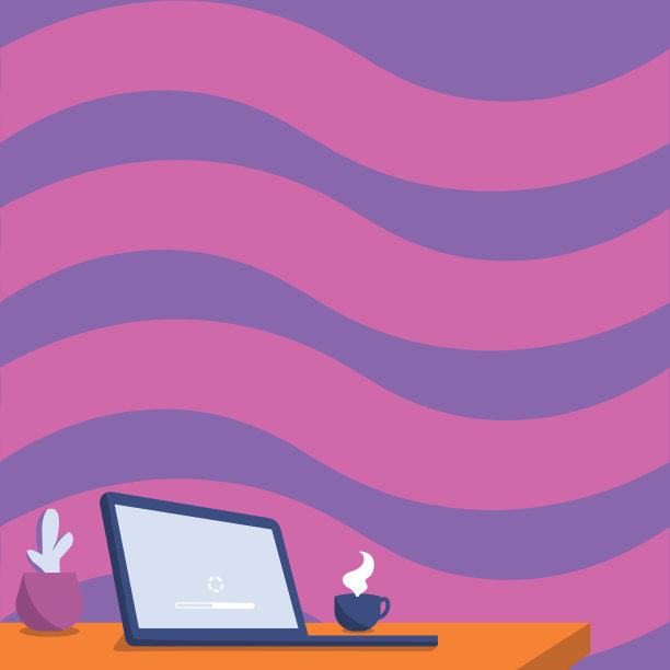 办公桌边用笔记本笔筒和一个图片下载