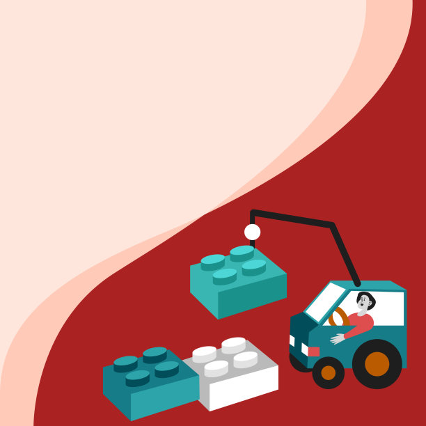 铲车移动立方体为新建筑图片下载