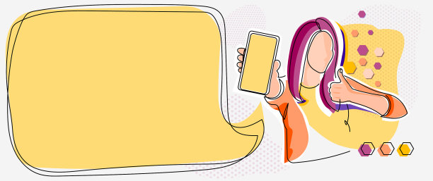 女士手持电话演示线绘制图片下载