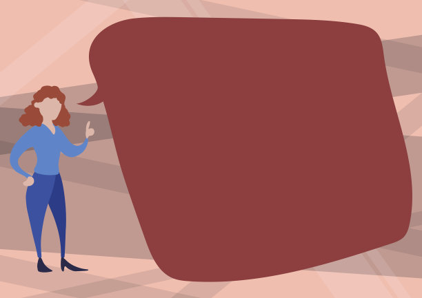 女人说话在一个大的空白聊天云图片下载