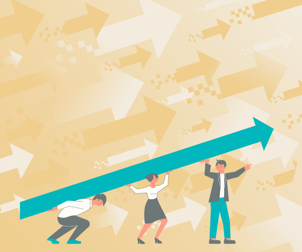 四名同事站着画画图片下载