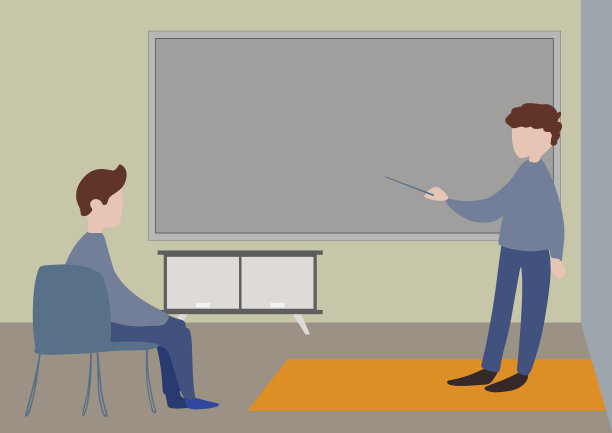 老师和学生单独上课图片下载