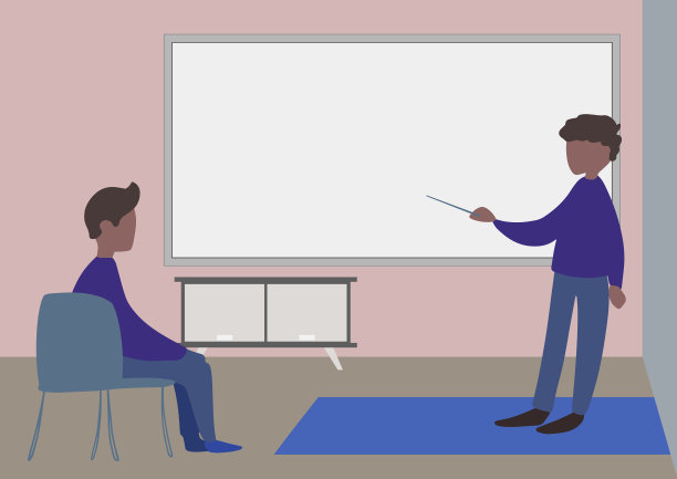 老师和学生单独上课图片下载