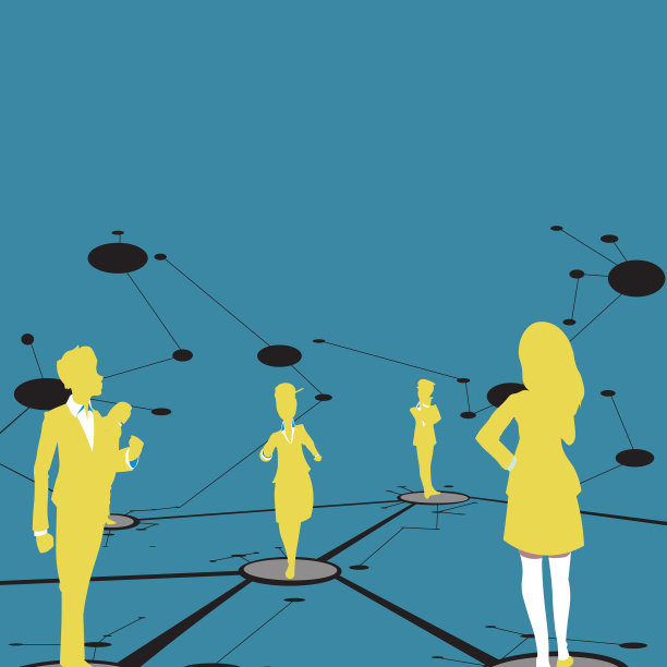 几个团队成员站在一起独立思考图片下载