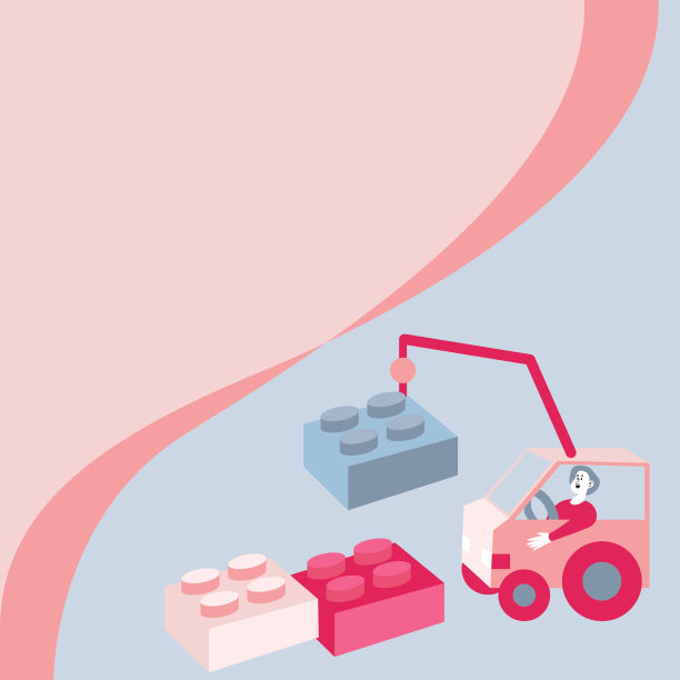 铲车移动立方体为新建筑图片下载