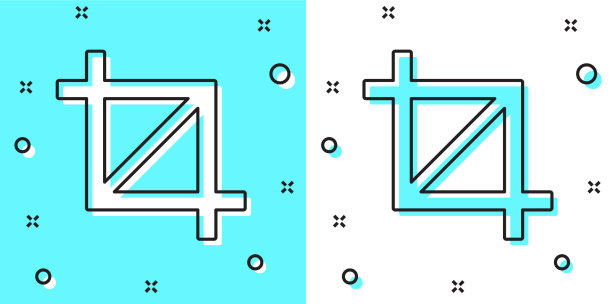 黑线图片作物照片图标孤立上图片下载