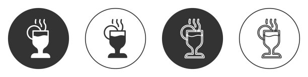 黑热葡萄酒与一杯饮料和图片下载