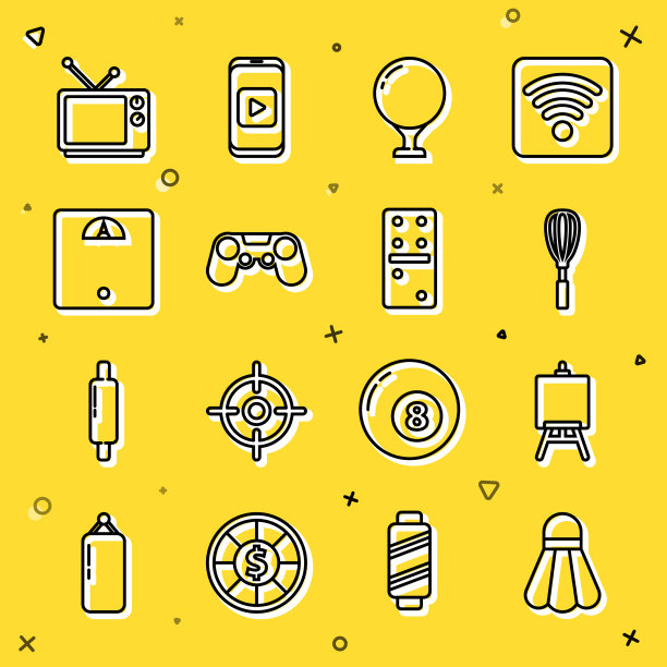 设线羽毛球、毽子或画架图片下载